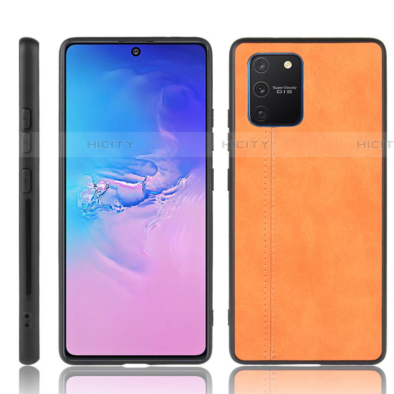 Funda Lujo Cuero Carcasa para Samsung Galaxy S10 Lite Naranja