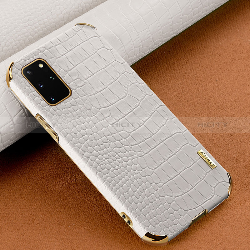 Funda Lujo Cuero Carcasa para Samsung Galaxy S20 Plus Blanco