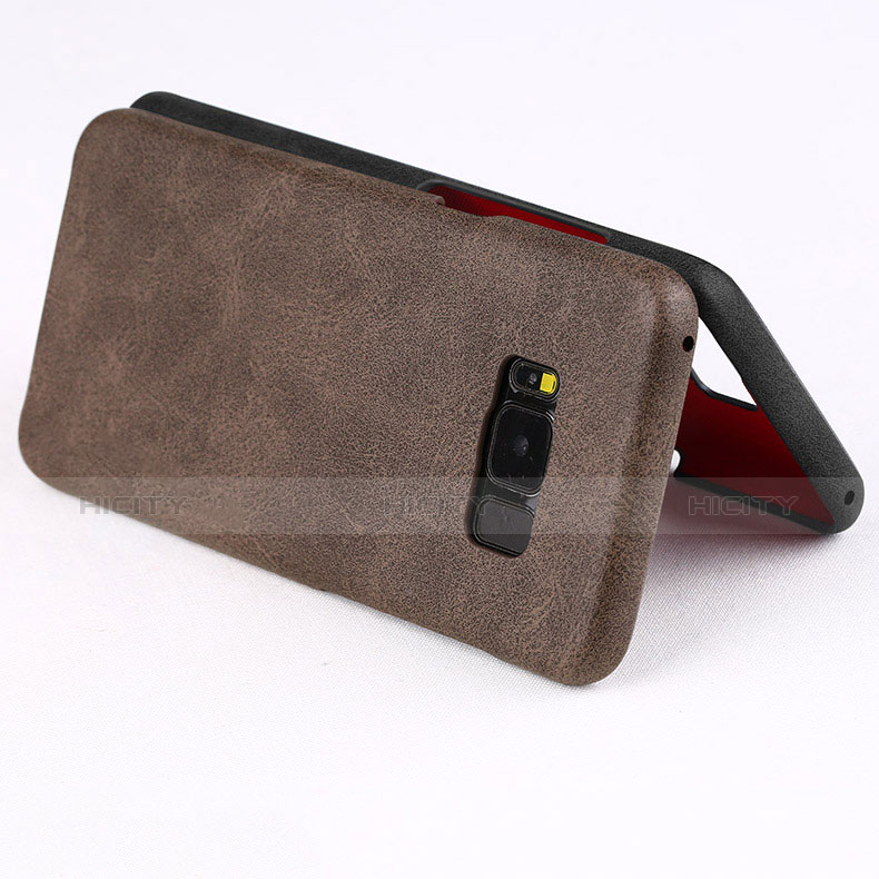 Funda Lujo Cuero Carcasa para Samsung Galaxy S8 Plus Marron