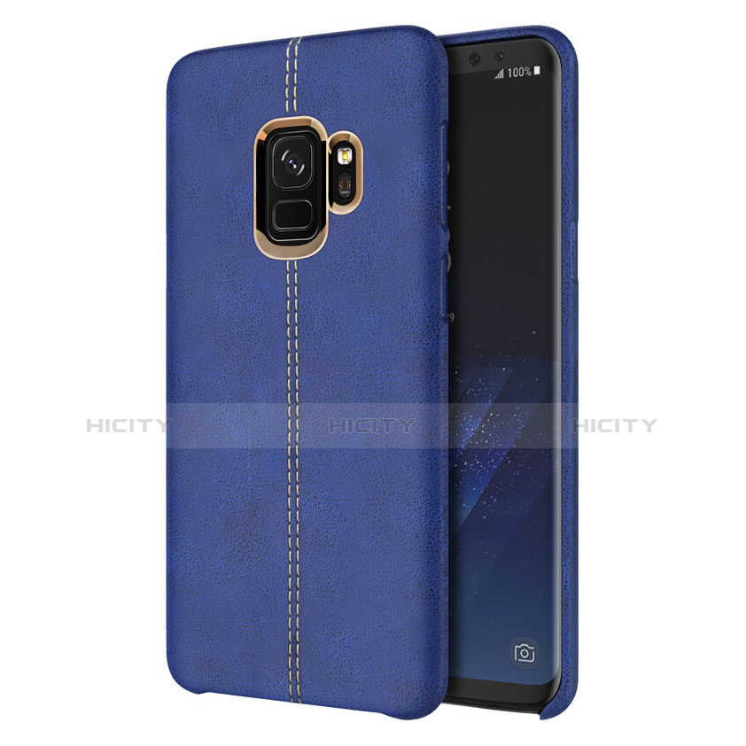 Funda Lujo Cuero Carcasa para Samsung Galaxy S9 Azul