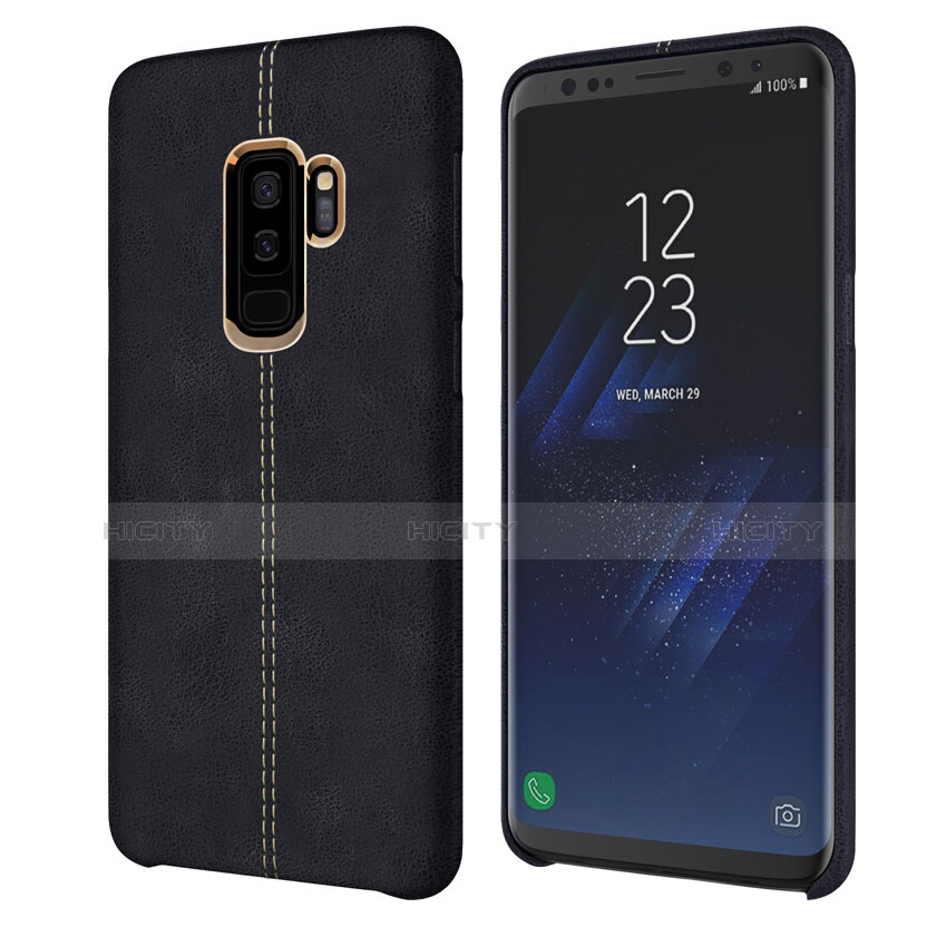 Funda Lujo Cuero Carcasa para Samsung Galaxy S9 Plus Negro