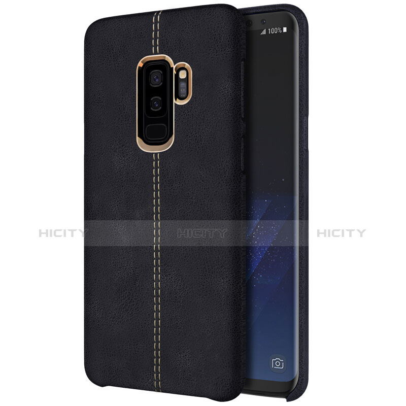 Funda Lujo Cuero Carcasa para Samsung Galaxy S9 Plus Negro