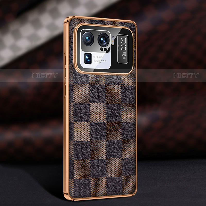 Funda Lujo Cuero Carcasa para Xiaomi Mi 11 Ultra 5G Marron