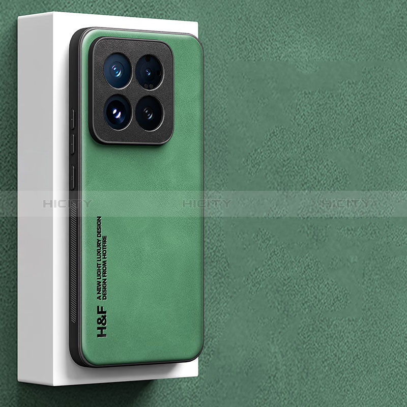 Funda Lujo Cuero Carcasa para Xiaomi Mi 14 5G Verde