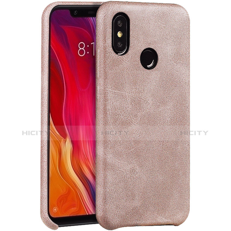 Funda Lujo Cuero Carcasa para Xiaomi Mi 8 Oro Rosa