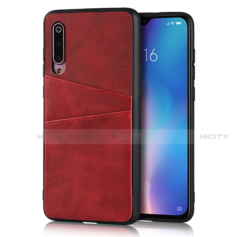 Funda Lujo Cuero Carcasa para Xiaomi Mi 9 SE Rojo