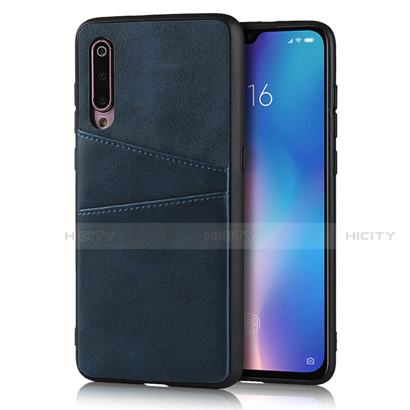 Funda Lujo Cuero Carcasa para Xiaomi Mi A3 Lite Azul