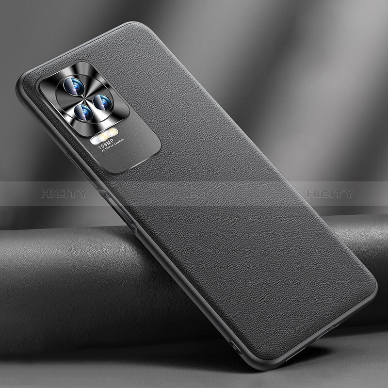 Funda Lujo Cuero Carcasa para Xiaomi Poco F4 5G Negro