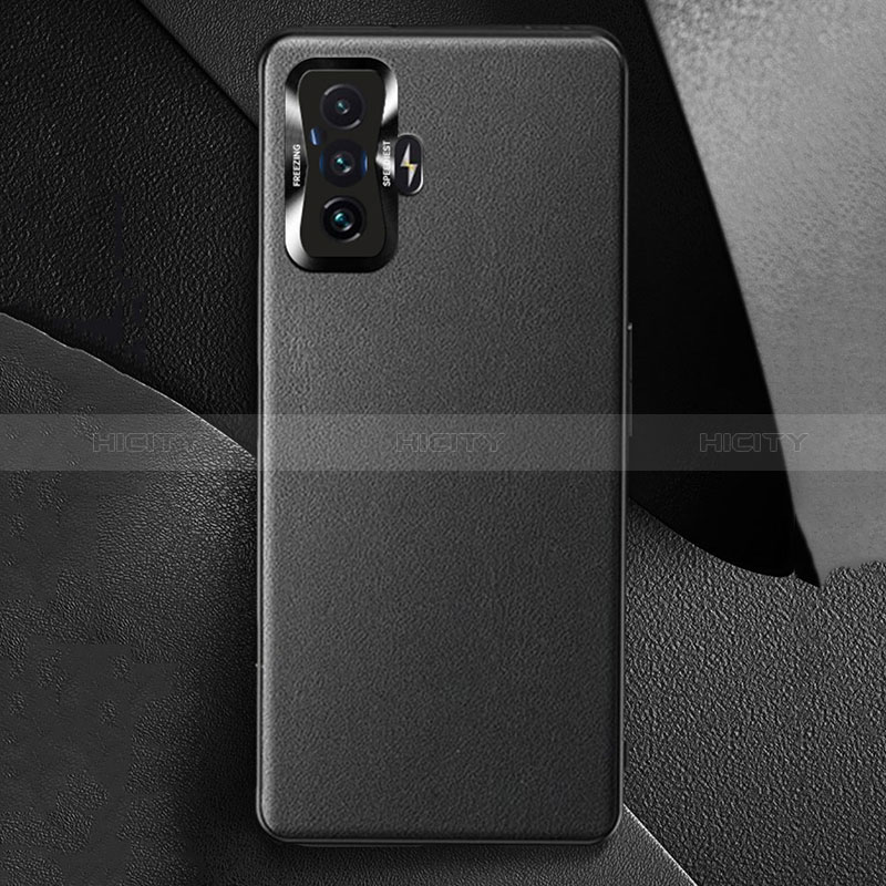 Funda Lujo Cuero Carcasa para Xiaomi Poco F4 GT 5G Negro