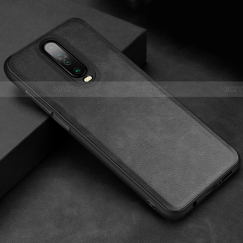 Funda Lujo Cuero Carcasa para Xiaomi Poco X2 Negro