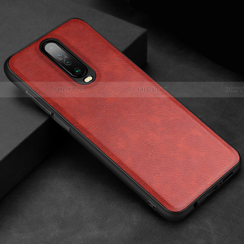 Funda Lujo Cuero Carcasa para Xiaomi Poco X2 Rojo