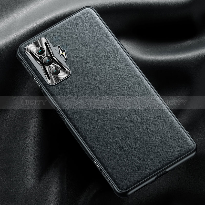 Funda Lujo Cuero Carcasa para Xiaomi Redmi K50 Gaming AMG F1 5G Negro