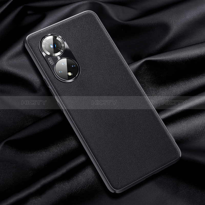 Funda Lujo Cuero Carcasa QK1 para Huawei Honor 50 5G Negro