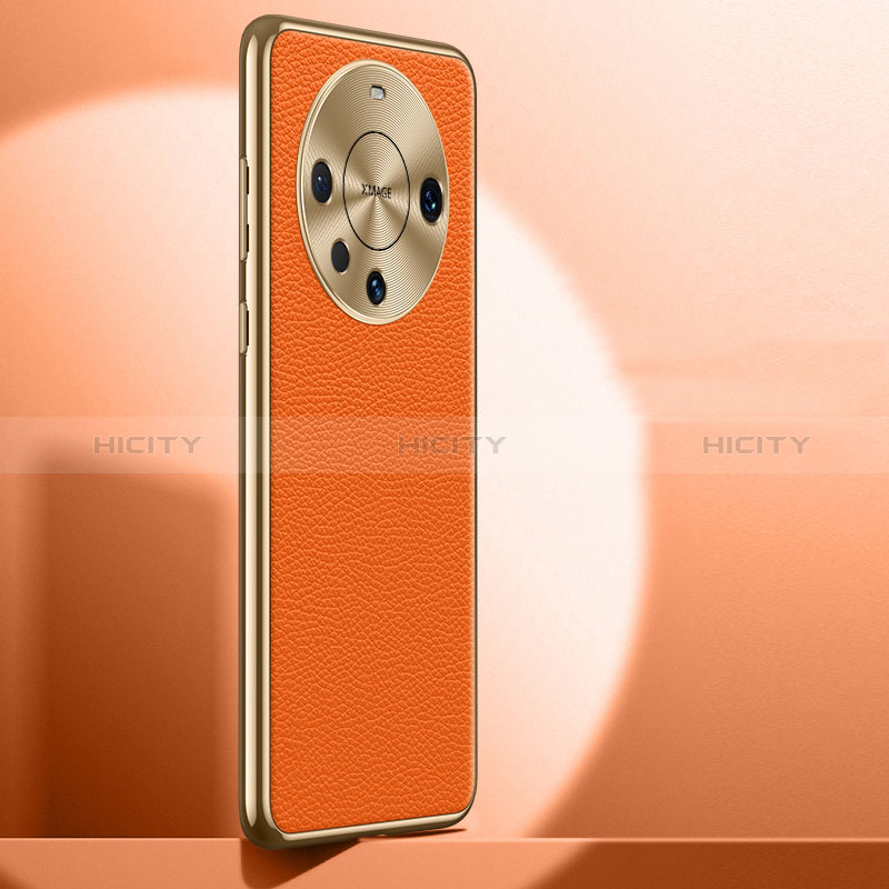 Funda Lujo Cuero Carcasa QK1 para Huawei Mate 60 Naranja