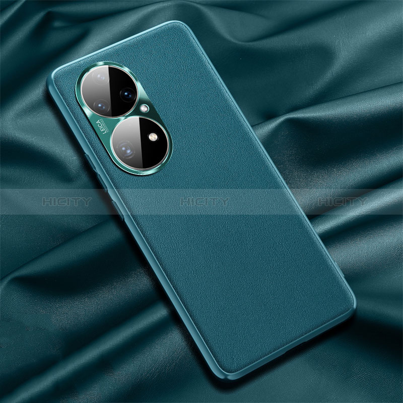 Funda Lujo Cuero Carcasa QK1 para Huawei P50 Verde