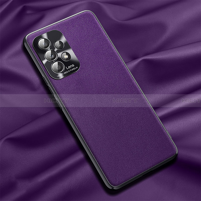 Funda Lujo Cuero Carcasa QK1 para Samsung Galaxy A32 5G Morado