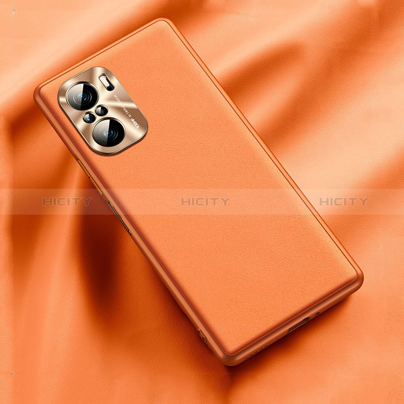 Funda Lujo Cuero Carcasa QK1 para Xiaomi Mi 11i 5G Naranja