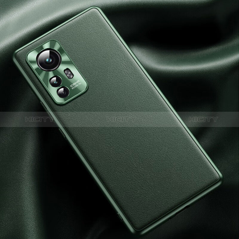 Funda Lujo Cuero Carcasa QK1 para Xiaomi Mi 12T 5G Verde