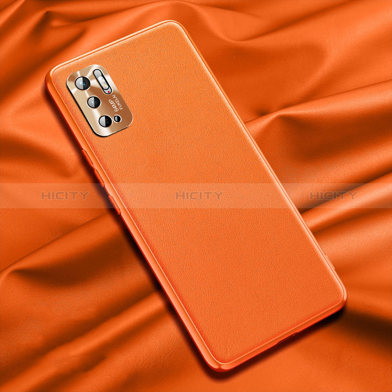 Funda Lujo Cuero Carcasa QK1 para Xiaomi POCO M3 Pro 5G Naranja