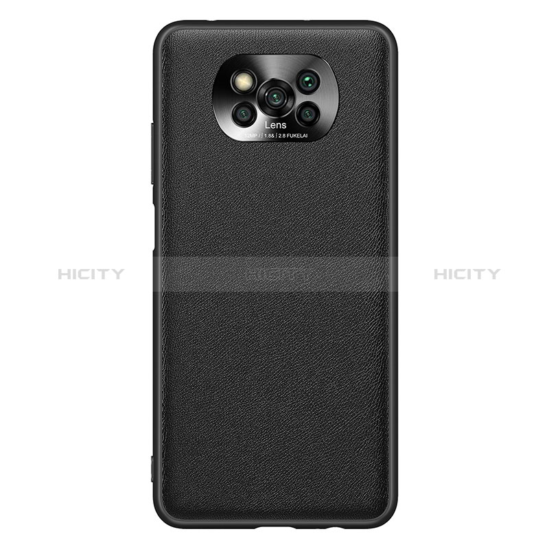 Funda Lujo Cuero Carcasa QK1 para Xiaomi Poco X3 Pro Negro