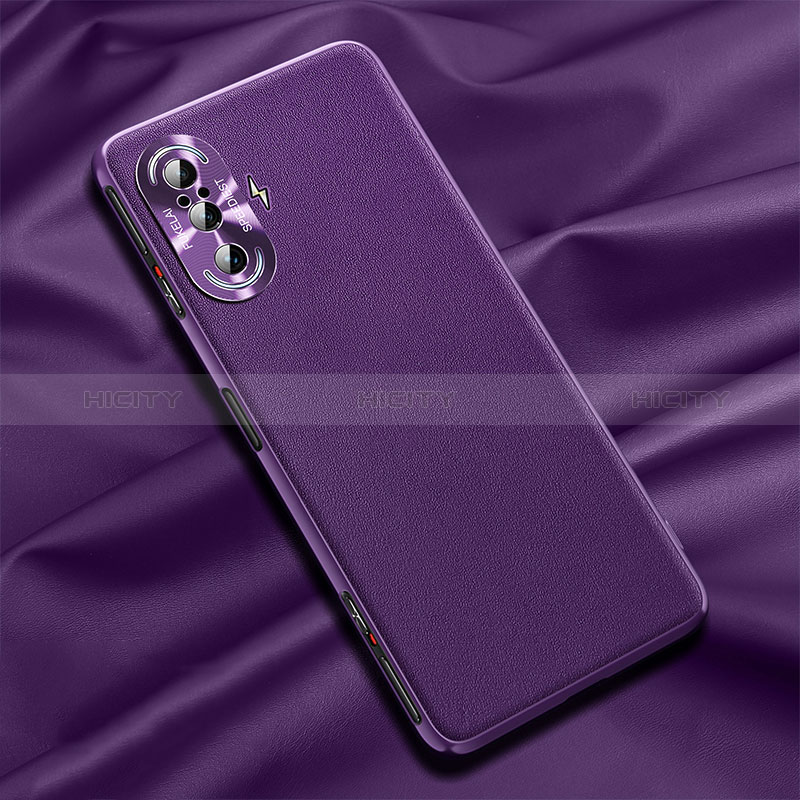 Funda Lujo Cuero Carcasa QK1 para Xiaomi Redmi K40 Gaming 5G Morado