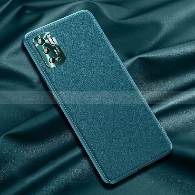 Funda Lujo Cuero Carcasa QK1 para Xiaomi Redmi Note 10 5G Verde