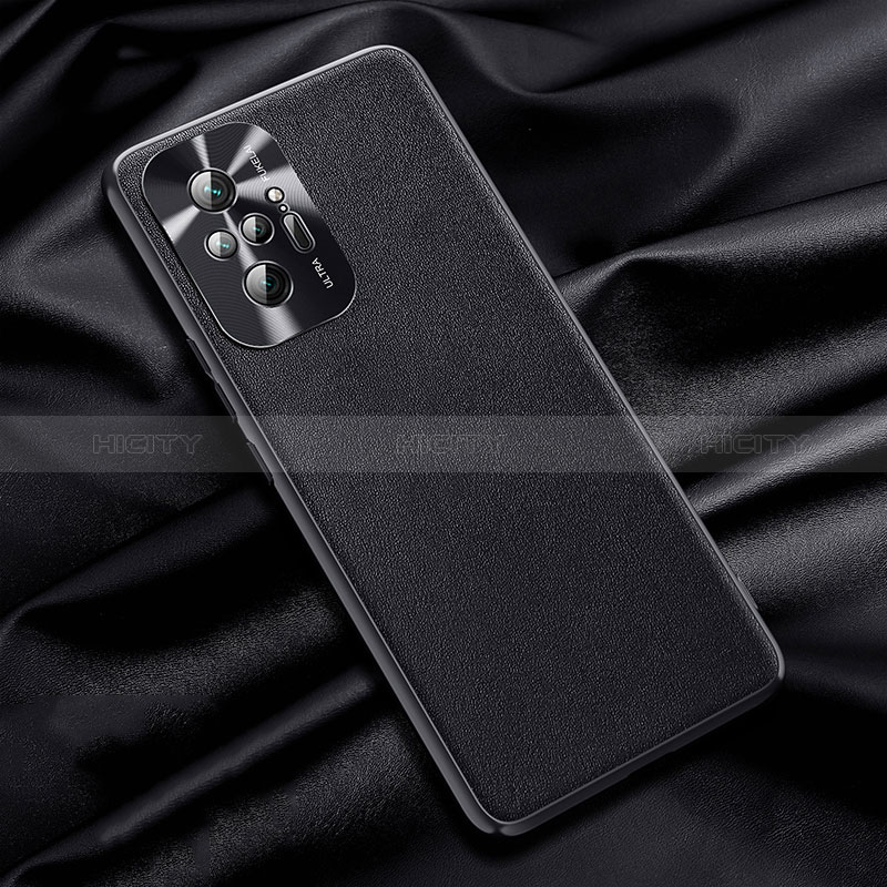 Funda Lujo Cuero Carcasa QK1 para Xiaomi Redmi Note 10 Pro 4G Negro