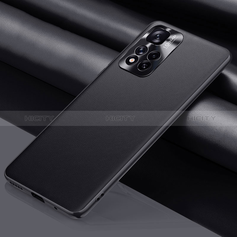 Funda Lujo Cuero Carcasa QK1 para Xiaomi Redmi Note 11 Pro+ Plus 5G Negro