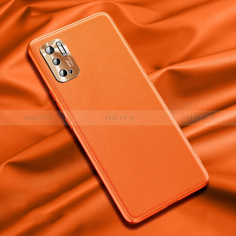 Funda Lujo Cuero Carcasa QK1 para Xiaomi Redmi Note 11 SE 5G Naranja