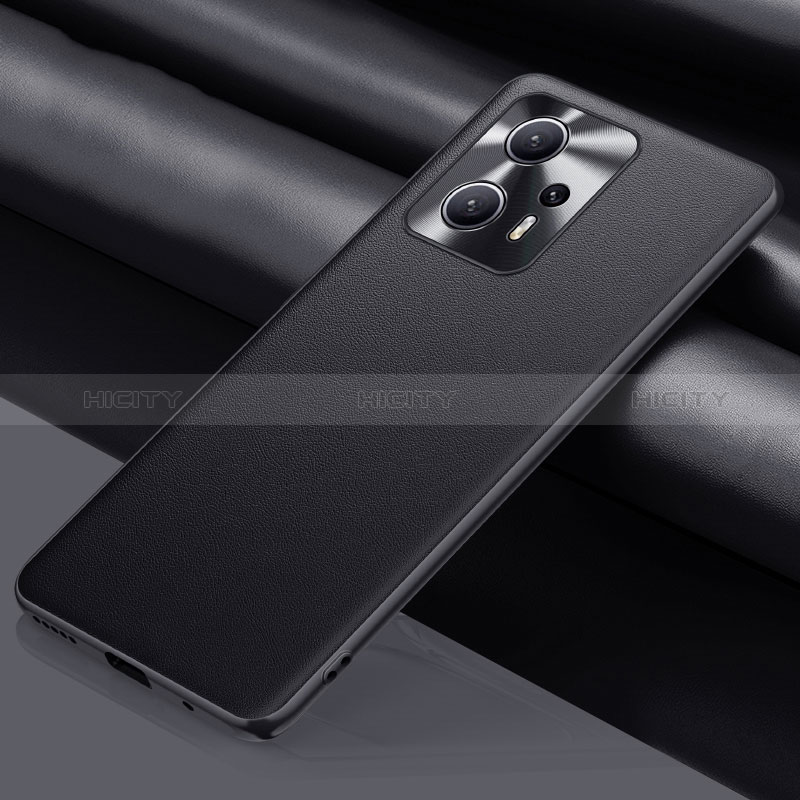 Funda Lujo Cuero Carcasa QK1 para Xiaomi Redmi Note 11T Pro+ Plus 5G Negro