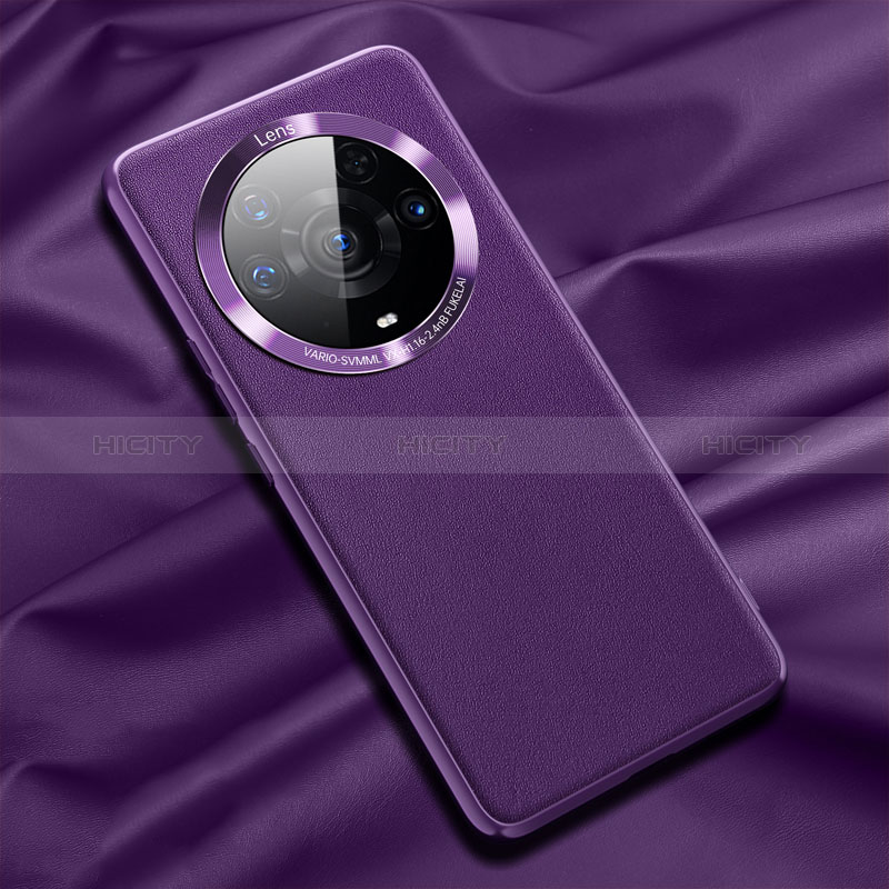 Funda Lujo Cuero Carcasa QK2 para Huawei Honor Magic3 Pro+ Plus 5G Morado