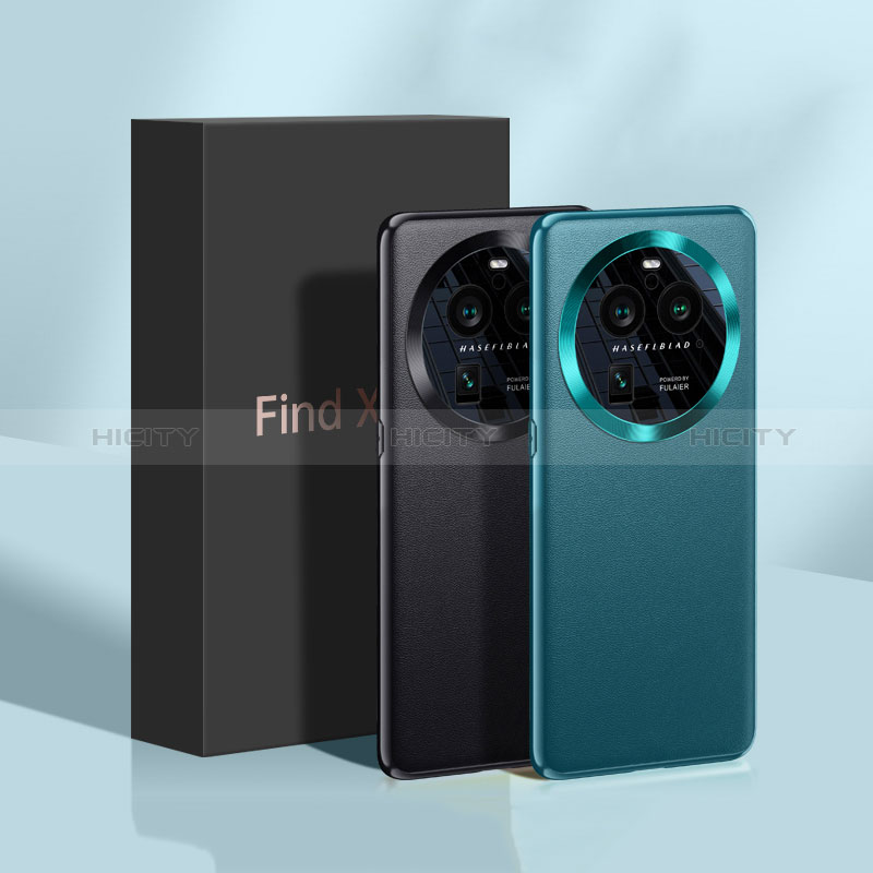 Funda Lujo Cuero Carcasa QK2 para Oppo Find X6 5G