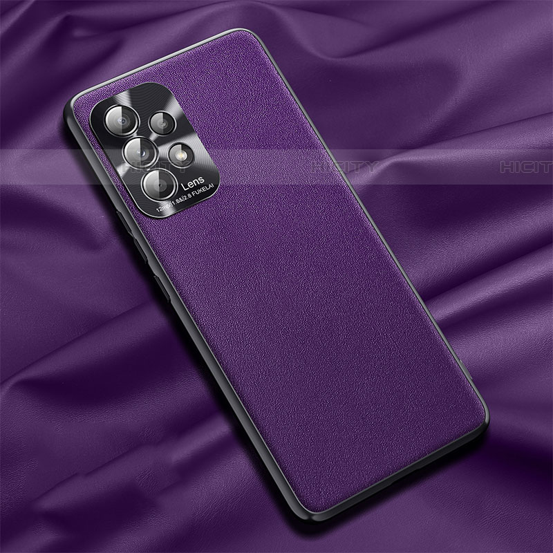 Funda Lujo Cuero Carcasa QK2 para Samsung Galaxy A72 4G Morado