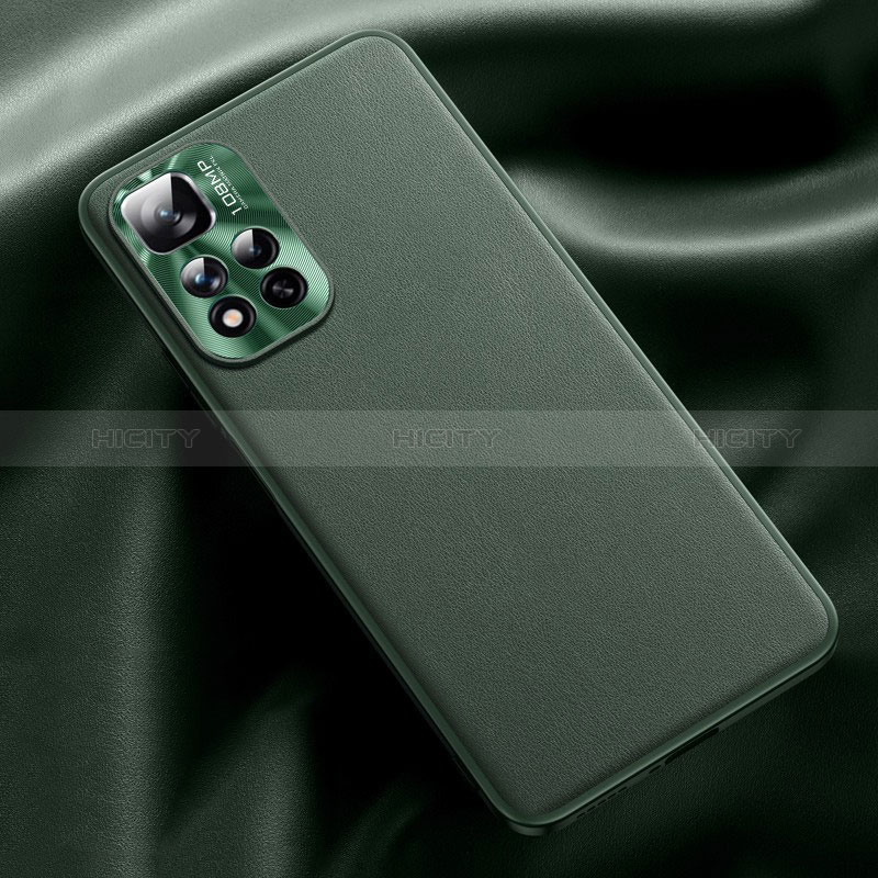 Funda Lujo Cuero Carcasa QK2 para Xiaomi Poco X4 NFC Verde