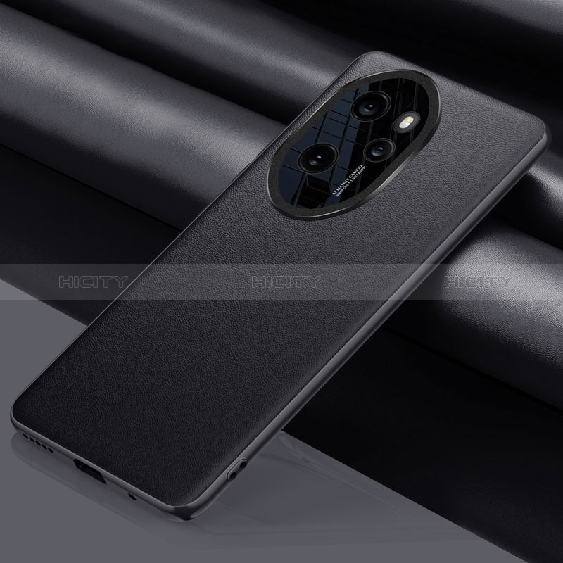 Funda Lujo Cuero Carcasa QK3 para Huawei Honor 100 Pro 5G Negro