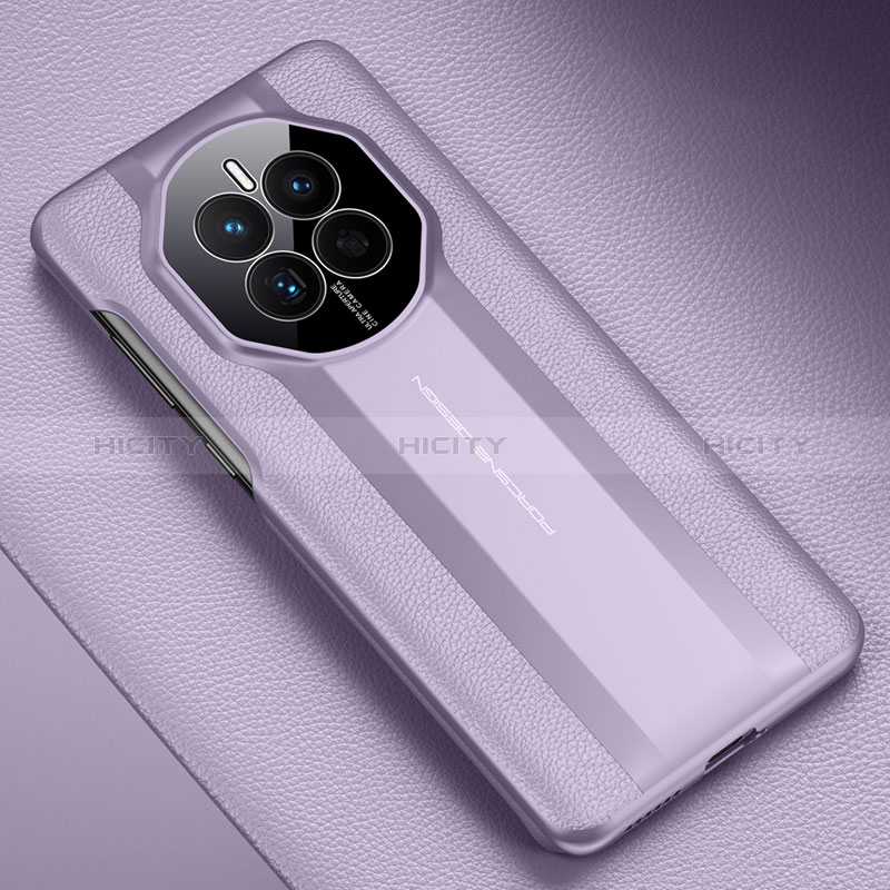 Funda Lujo Cuero Carcasa QK4 para Huawei Mate 50 Purpura Claro