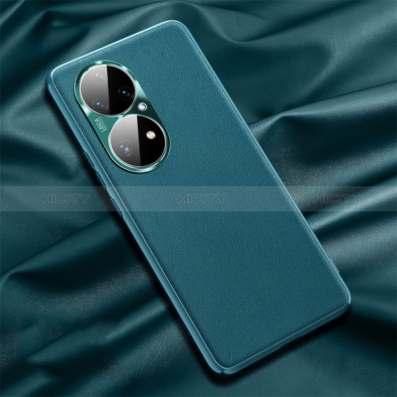 Funda Lujo Cuero Carcasa QK4 para Huawei P50 Verde