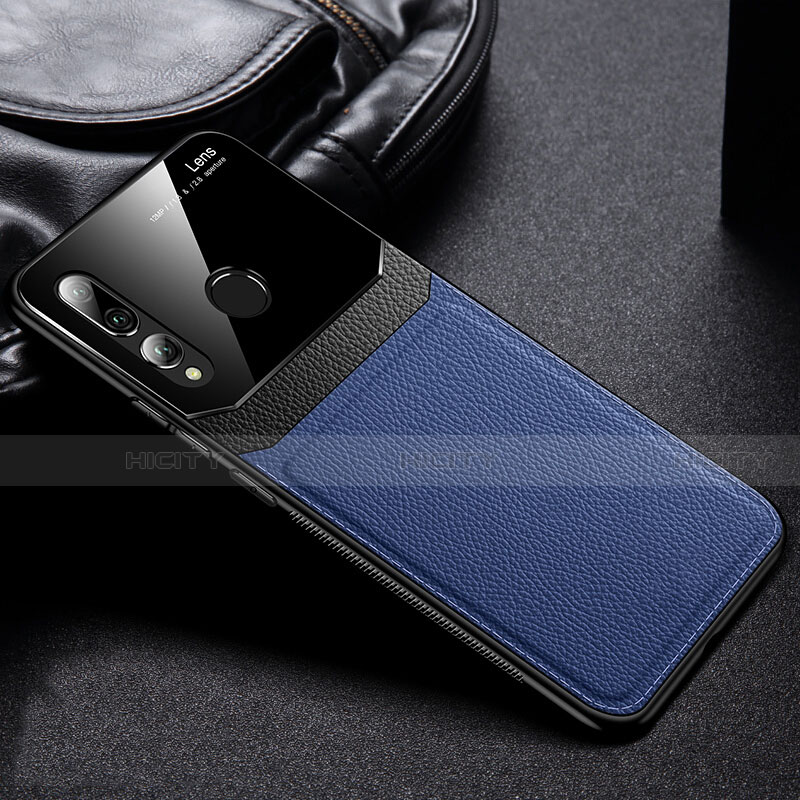 Funda Lujo Cuero Carcasa R01 para Huawei Honor 10i Azul