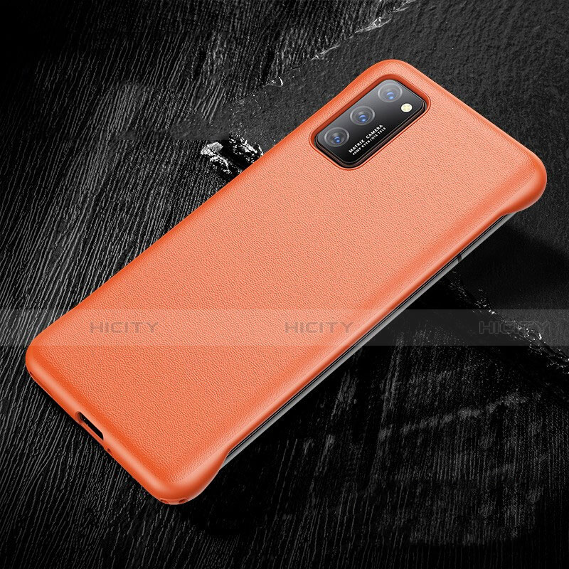 Funda Lujo Cuero Carcasa R01 para Huawei Honor V30 Pro 5G Naranja