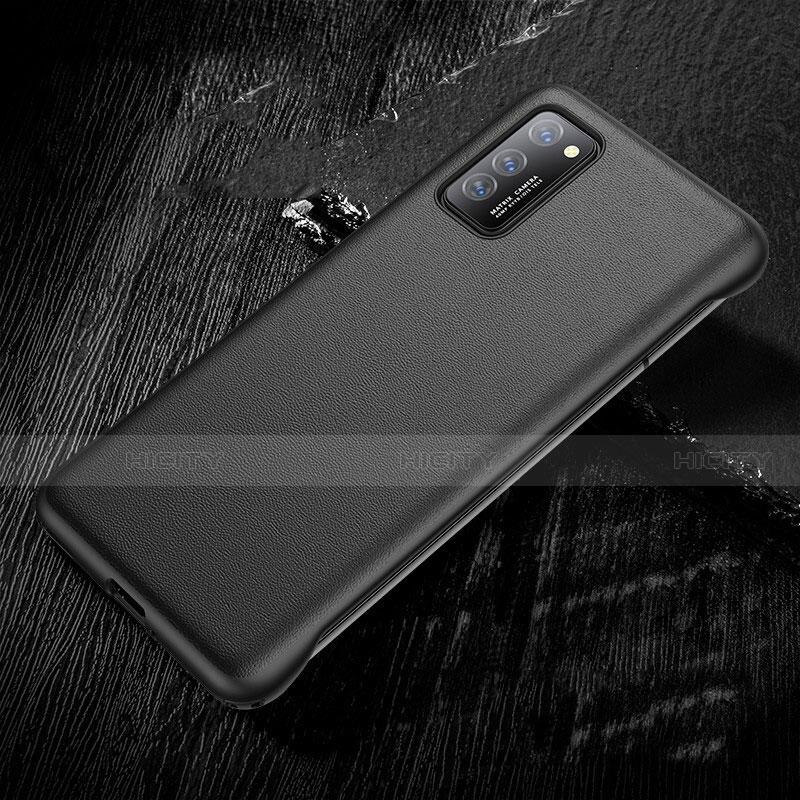 Funda Lujo Cuero Carcasa R01 para Huawei Honor V30 Pro 5G Negro