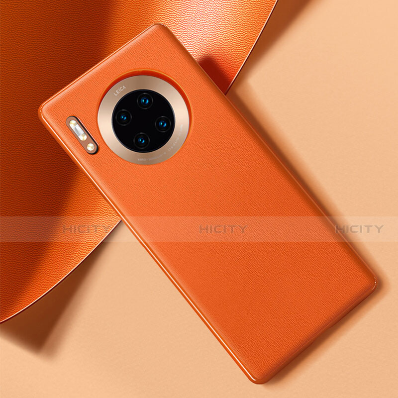 Funda Lujo Cuero Carcasa R01 para Huawei Mate 30 Pro Naranja