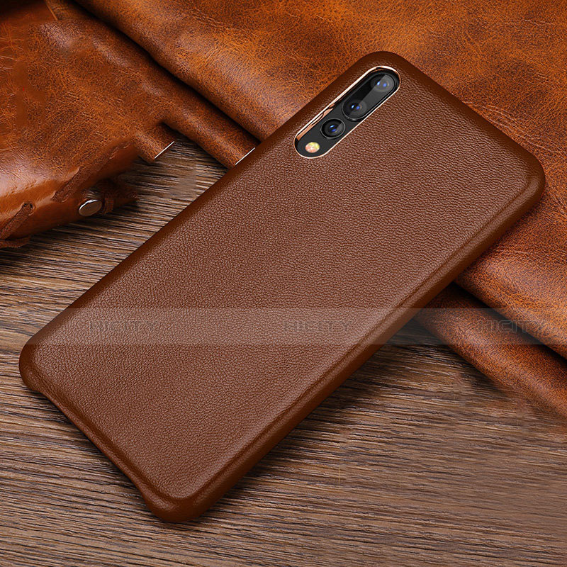 Funda Lujo Cuero Carcasa R01 para Huawei P20 Pro