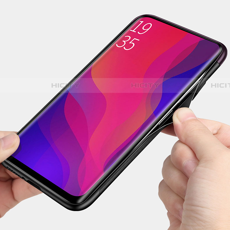 Funda Lujo Cuero Carcasa R01 para Oppo Find X