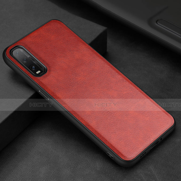 Funda Lujo Cuero Carcasa R01 para Oppo Find X2