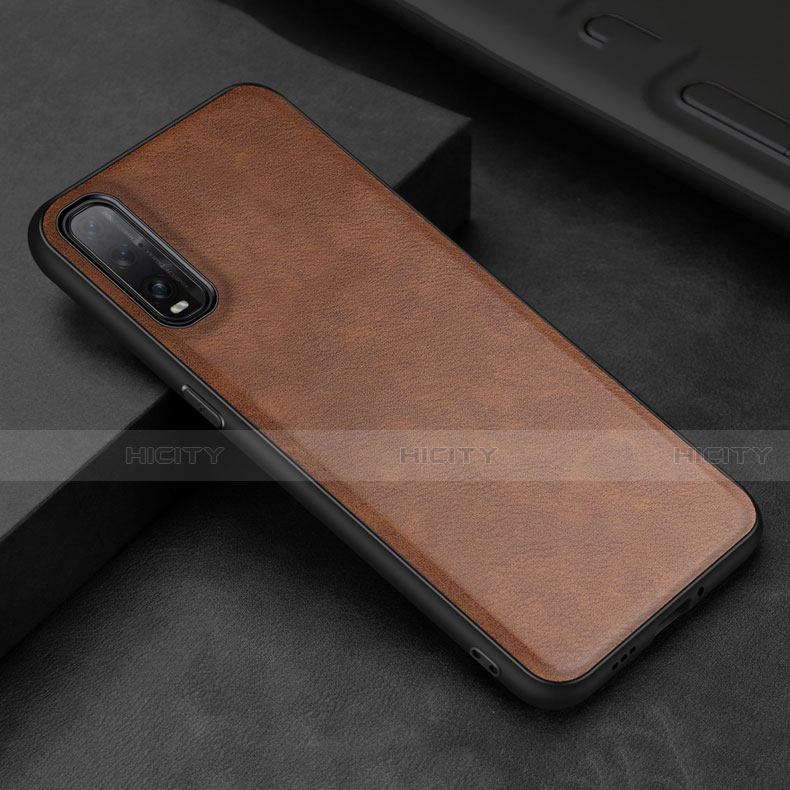 Funda Lujo Cuero Carcasa R01 para Oppo Find X2