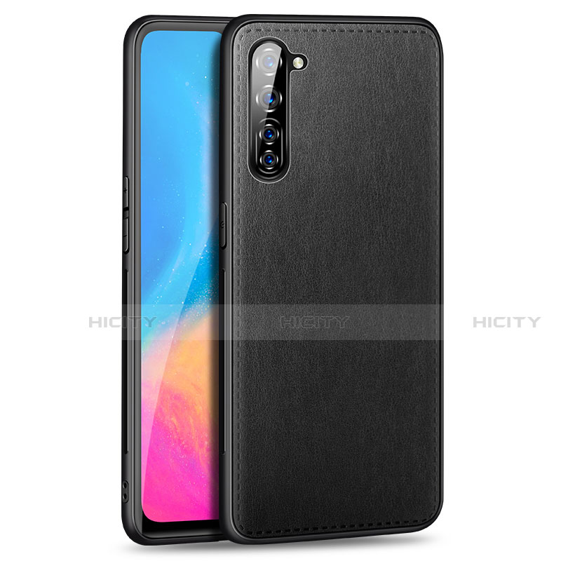 Funda Lujo Cuero Carcasa R01 para Oppo K7 5G Negro