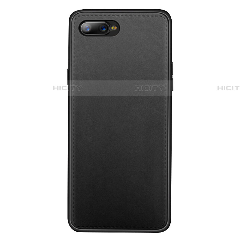 Funda Lujo Cuero Carcasa R01 para Oppo R17 Neo Negro