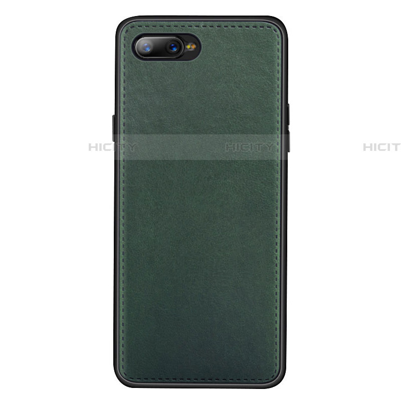 Funda Lujo Cuero Carcasa R01 para Oppo R17 Neo Verde