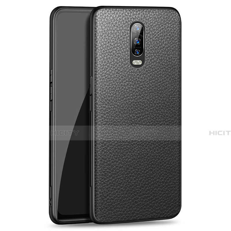 Funda Lujo Cuero Carcasa R01 para Oppo R17 Pro Negro