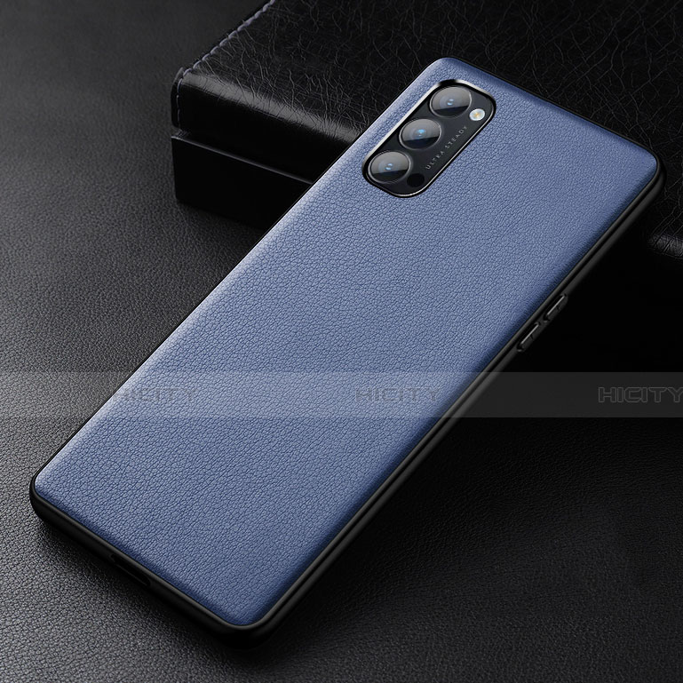 Funda Lujo Cuero Carcasa R01 para Oppo Reno4 5G